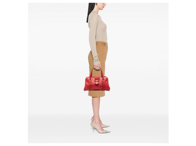 Borsa in pelle rossa Valentino Rosso - vista 7