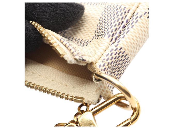 Mini Pochette Accessoires Damier Azur Bianco Louis Vuitton - vista 6