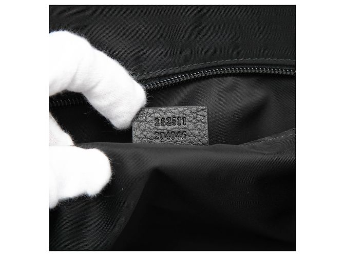 Borsa da viaggio in pelle nera Web Gucci Nero - vista 6
