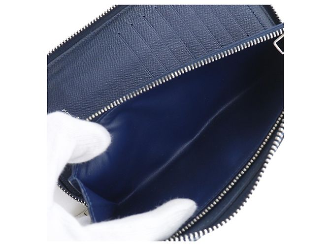 Portafoglio lungo verticale Zippy Taiga blu Louis Vuitton Blu navy - vista 5