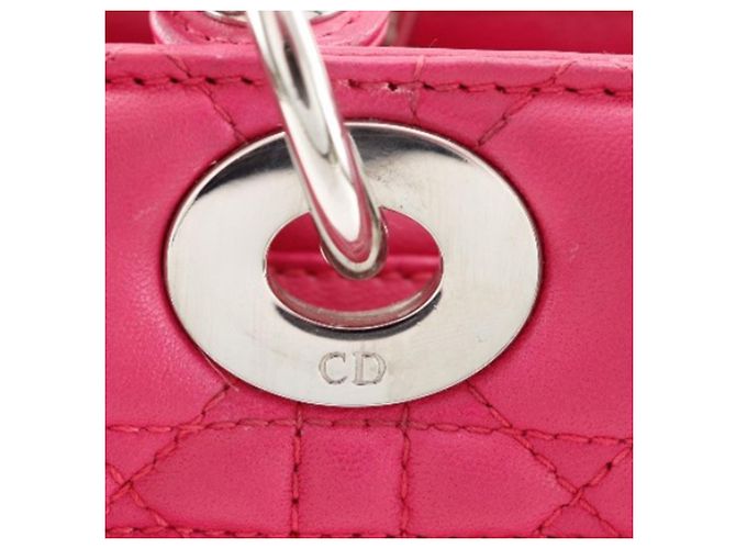 Dior Rosa Medio Cannage Lady Dior in Pelle di Agnello - vista 10