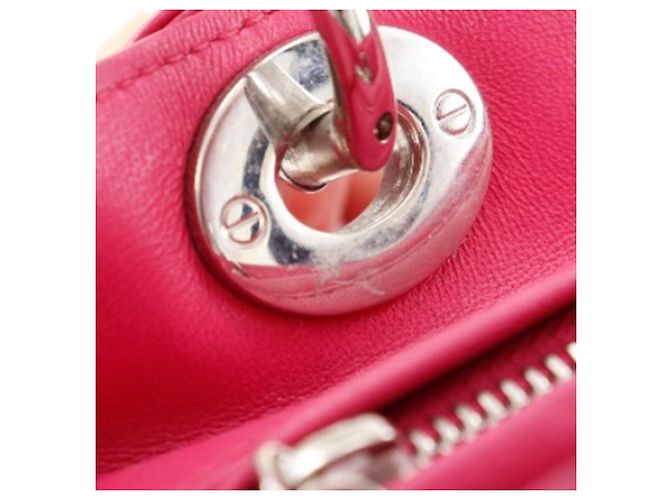 Dior Rosa Medio Cannage Lady Dior in Pelle di Agnello - vista 13