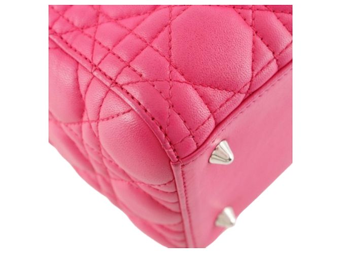 Dior Rosa Medio Cannage Lady Dior in Pelle di Agnello - vista 14