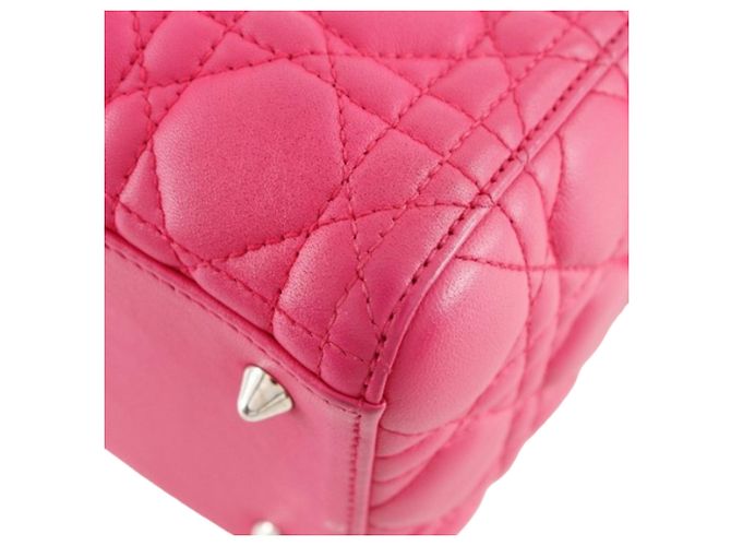 Dior Rosa Medio Cannage Lady Dior in Pelle di Agnello - vista 15