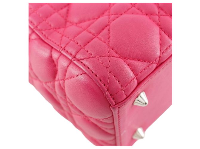 Dior Rosa Medio Cannage Lady Dior in Pelle di Agnello - vista 16