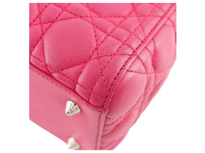 Dior Rosa Medio Cannage Lady Dior in Pelle di Agnello - vista 17