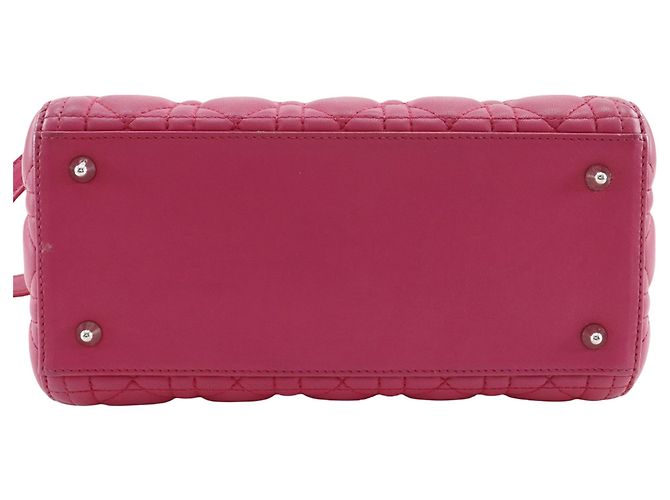Dior Rosa Medio Cannage Lady Dior in Pelle di Agnello - vista 4