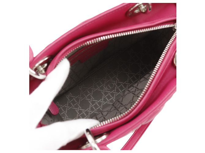 Dior Rosa Medio Cannage Lady Dior in Pelle di Agnello - vista 5
