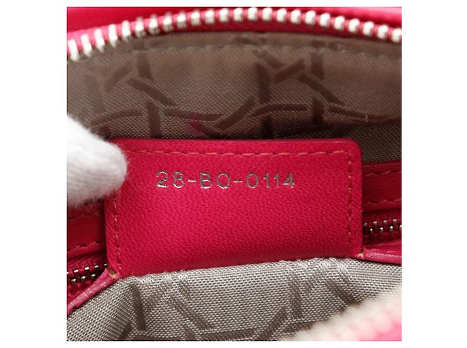 Dior Rosa Medio Cannage Lady Dior in Pelle di Agnello - vista 7