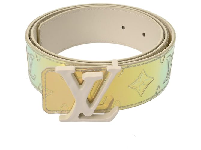 Cintura a forma di LV Monogram Prism di Louis Vuitton Argento - vista 2