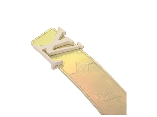 Cintura a forma di LV Monogram Prism di Louis Vuitton Argento - vista 4