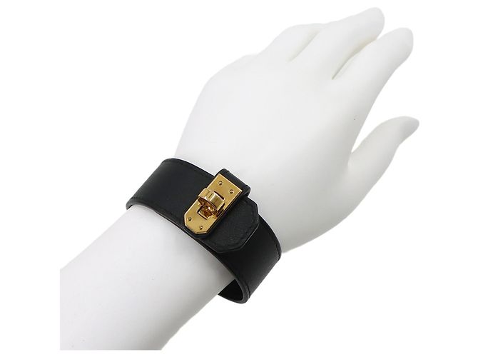 Bracciale Charm Kelly Twist PM di Hermès Nero - vista 9