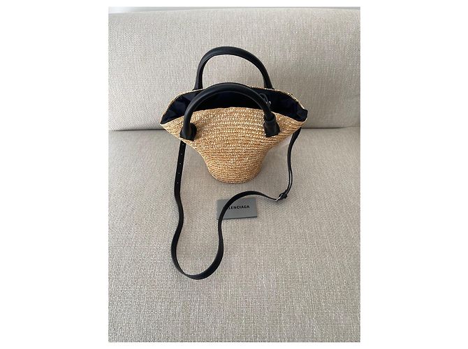 Cesta in Paglia Balenciaga Nero - vista 4