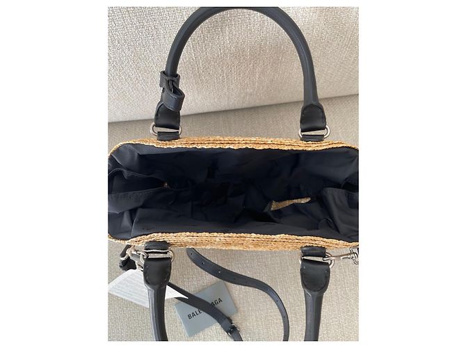 Cesta in Paglia Balenciaga Nero - vista 7