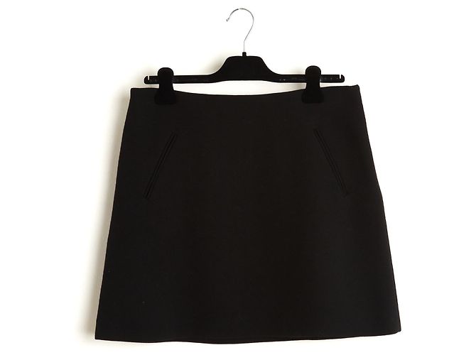 Marni Oversized Set aus schwarzer Wolle Top und Rock FR38 UK10 US8 - Ansicht 4