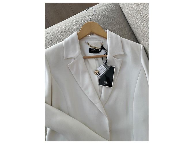 Blazer blanco Elisabetta Franchi - vista 3