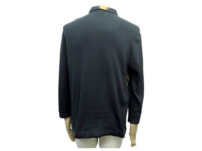 Hermès HERMES CARDIGAN AMAZONEN FESTIVAL L 44 WOLLE SEIDE SCHWARZ STRICKJACKE - Ansicht 3