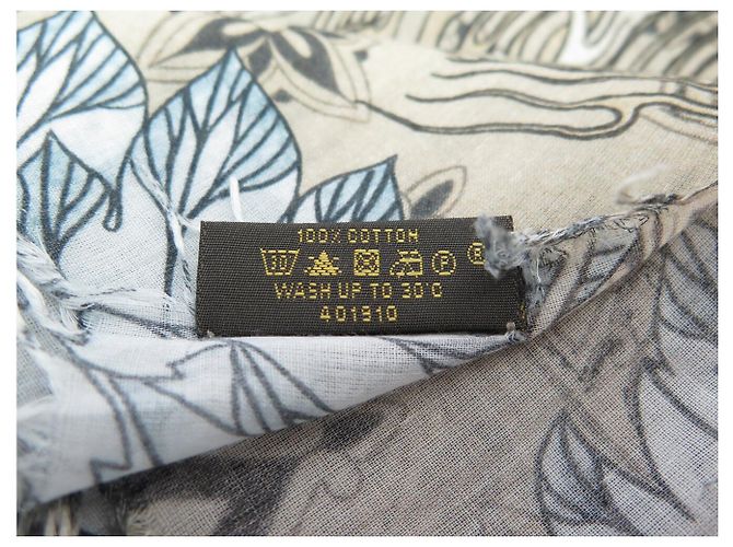 ETOLA LOUIS VUITTON X SCOTT CAMPBELL MONOGRAM TATTOO 2011 BUFANDA DE ALGODÓN Beige - vista 8