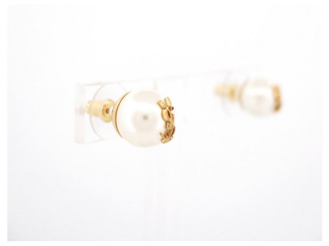 Yves Saint Laurent NUOVE ORECCHINI SAINT LAURENT 691563 CASSANDRE PERLE D'ORO - vista 2