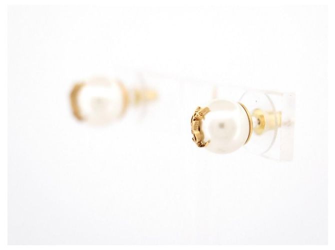 Yves Saint Laurent NUOVE ORECCHINI SAINT LAURENT 691563 CASSANDRE PERLE D'ORO - vista 3