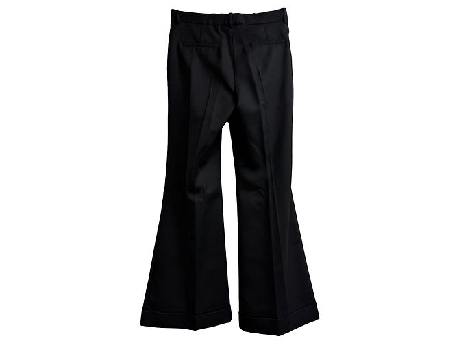 Victoria Beckham Schlaghosen aus schwarzem Polyester - Ansicht 2