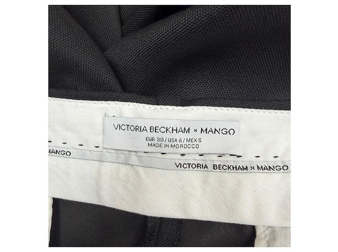 Victoria Beckham Schlaghosen aus schwarzem Polyester - Ansicht 3