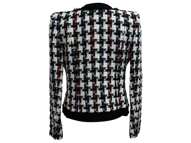 Balmain Tweed Open Blazer in Multicolor Polyamide Multiple colors - view 3