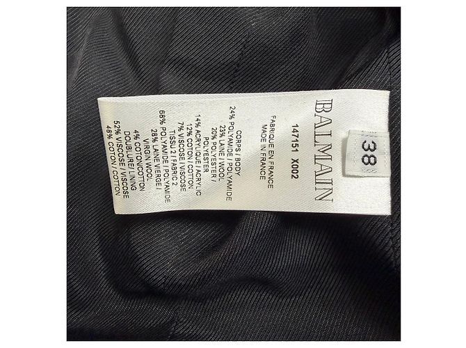 Balmain Tweed Open Blazer in Multicolor Polyamide Multiple colors - view 5