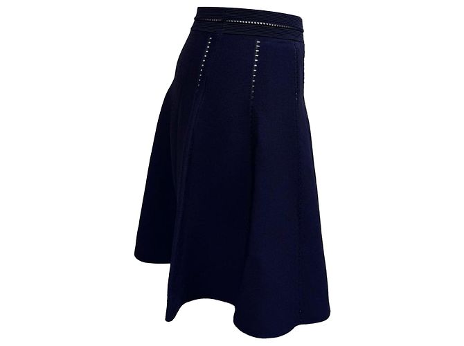 Falda Mini A-Line Sandro en Poliamida Azul Marino - vista 2