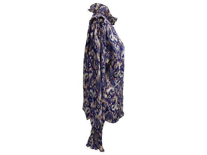 Blouse à col roulé imprimée Isabel Marant Étoile en soie multicolore - vue 2