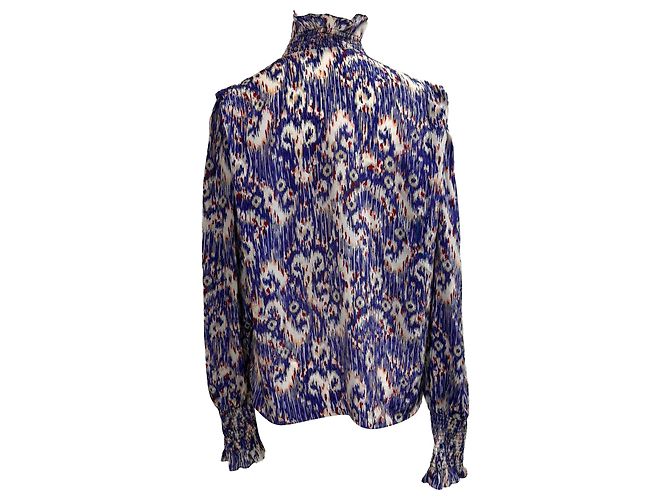 Blouse à col roulé imprimée Isabel Marant Étoile en soie multicolore - vue 3