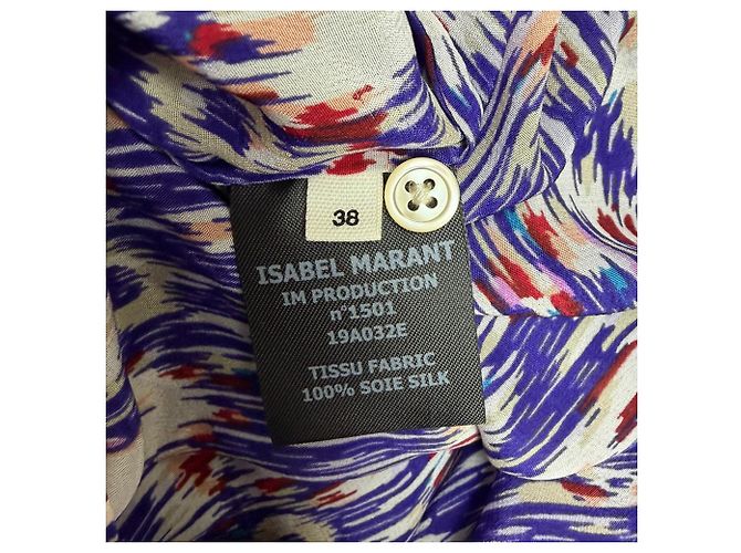 Blouse à col roulé imprimée Isabel Marant Étoile en soie multicolore - vue 5