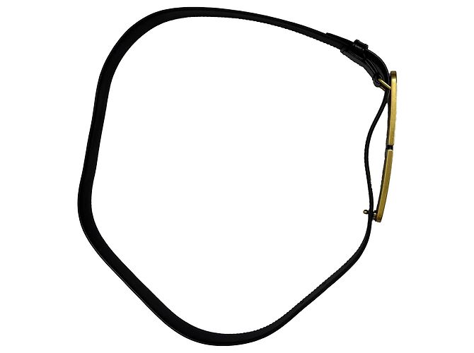 Cintura BB Stretch Balenciaga in pelle nera - vista 6