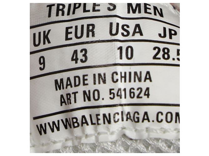 Baskets Balenciaga Triple S à semelle transparente en polyester blanc - vue 10