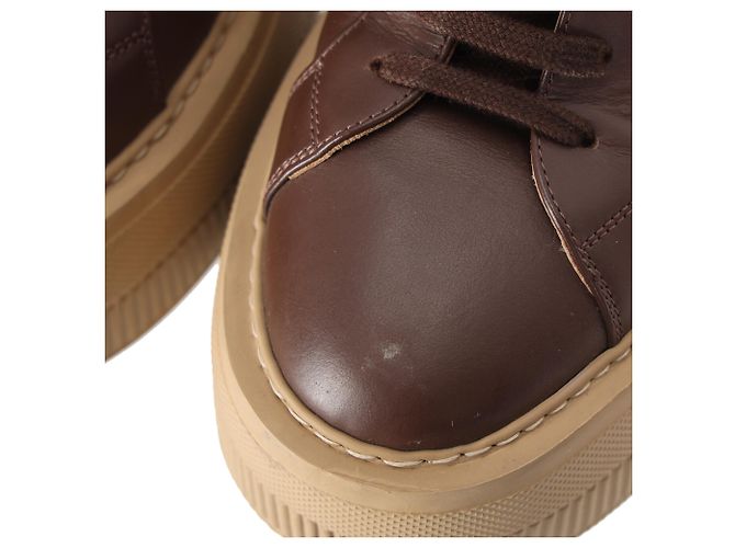 Sneakers platform Nexus Casadei in pelle marrone Rosso - vista 11
