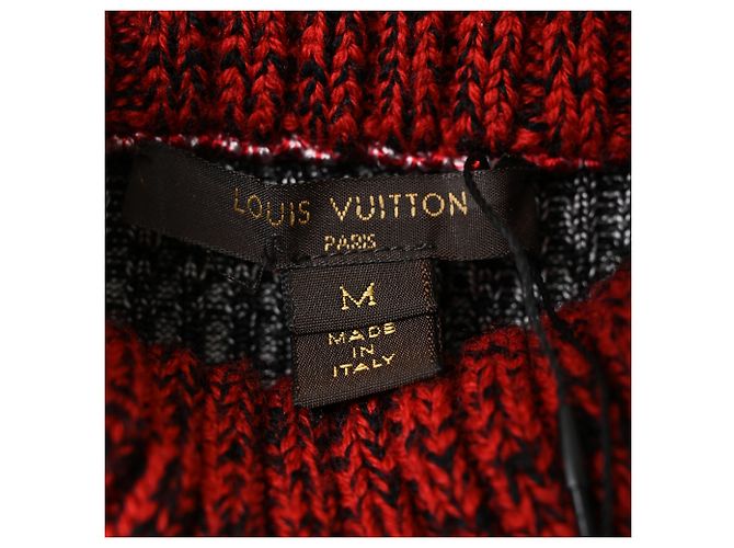 Ärmelloses Strick-Turtleneck-Top aus grauer Seide mit Louis Vuitton-Muster - Ansicht 4