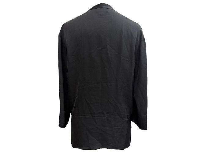 Theory Bluse aus schwarzer Seide - Ansicht 3
