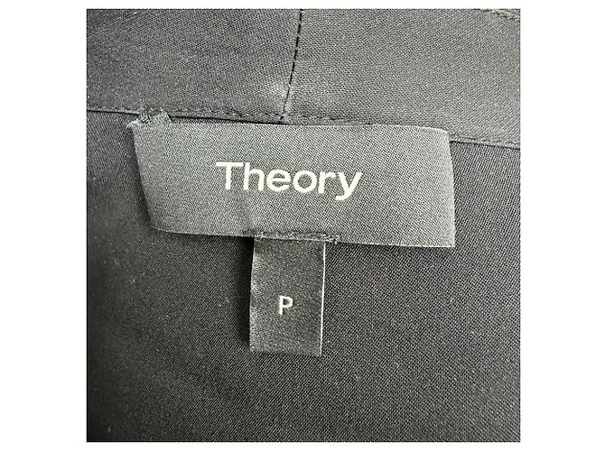 Theory Bluse aus schwarzer Seide - Ansicht 4