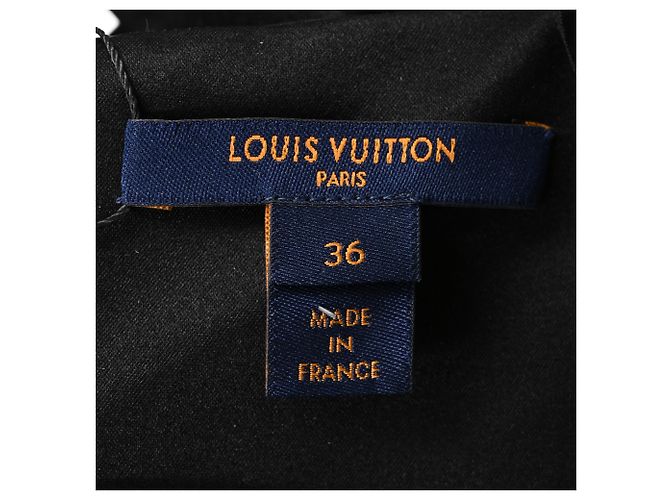 Crop Top Louis Vuitton in Seta Nera Nero - vista 4