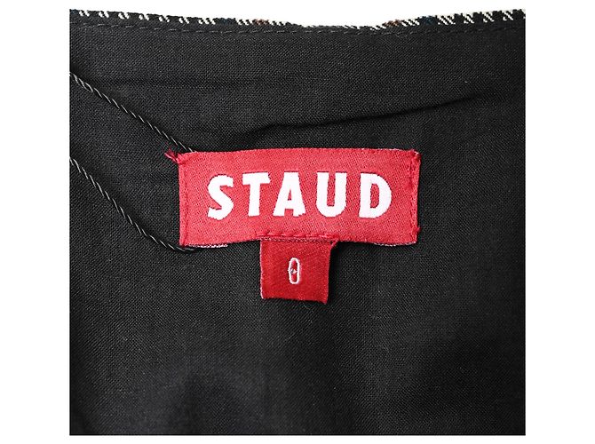 Staud Inda Midi Kleid aus grauem Polyester - Ansicht 4