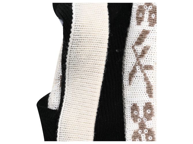 Schwarzes Woll-Top mit Pleiadi-Pailletten von Max Mara - Ansicht 8