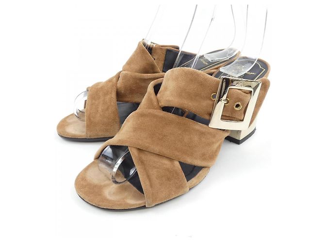 Sandali in pelle Roger Vivier Marrone - vista 3