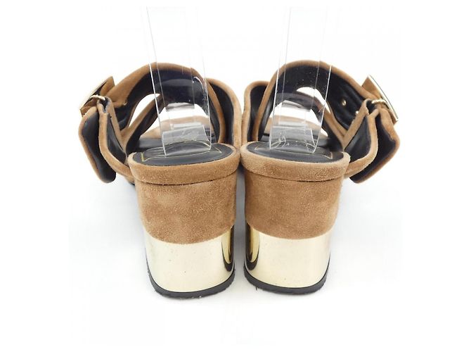 Sandali in pelle Roger Vivier Marrone - vista 5
