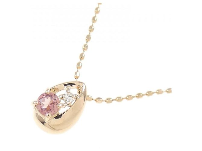Autre Marque Collana in diamante di tormalina in oro rosa K10 - vista 3