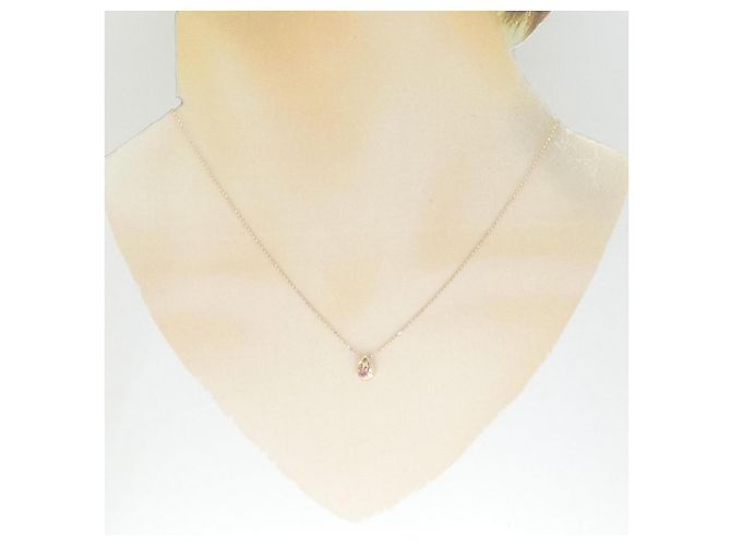 Autre Marque Collana in diamante di tormalina in oro rosa K10 - vista 6