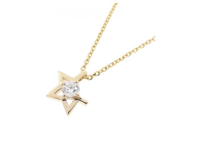 Autre Marque Colar de Au750 e Diamantes Dourado - vista 3