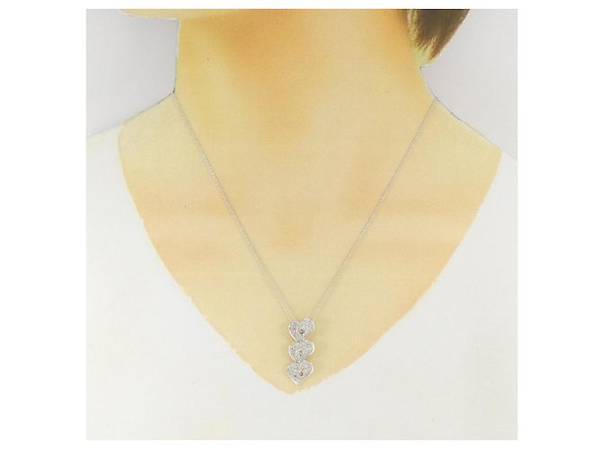 Autre Marque Collana in diamante in oro bianco Au750 Argento - vista 6