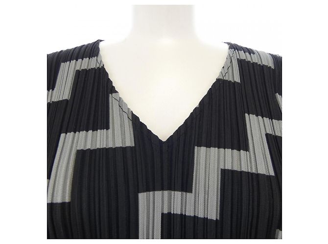 Autre Marque Top PLEATS PLEASE Marrone Nero - vista 4
