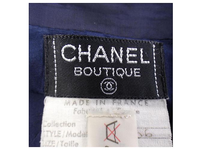Completo Tailleur Chanel Blu Blu navy - vista 4