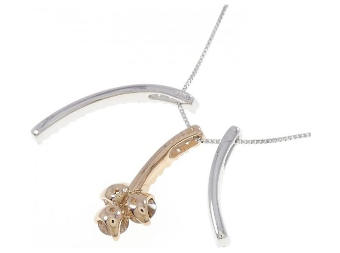 Autre Marque Collana di diamanti 2 vie in oro bianco Au750 e oro rosa Au750 - vista 3